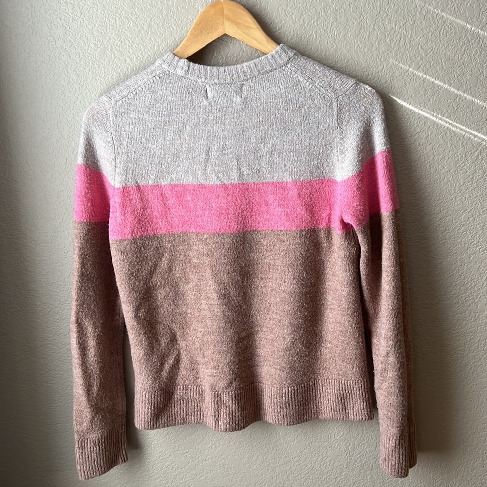 Pink Color Block Sweater - Picture 3 of 3